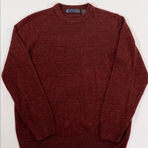 Oscar De La Renta Large 100% Acrylic Red Sweater